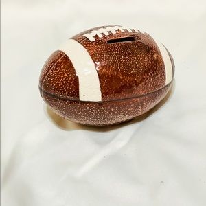Porcelain football piggy bank